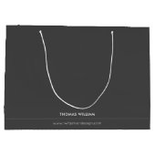 Mode Designer Black Große Geschenktüte (Rückseite)