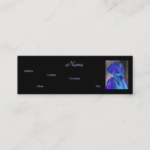 Mode Designer Blue II Business Card Mini Visitenkarte