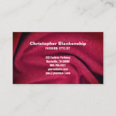 Mode Designer Burgundy Fabric QR Code Custom Visitenkarte (Vorderseite)