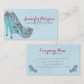 Mode-Designer Elegant Stiletto Schuhe mit floralen Visitenkarte (Vorne/Hinten)