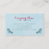 Mode-Designer Elegant Stiletto Schuhe mit floralen Visitenkarte (Rückseite)