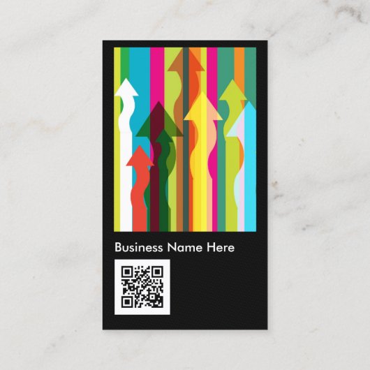 Mode-Designer - Farbiger und QR-Code Visitenkarte (Rückseite)