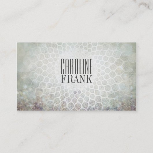 Mode Designer Gray Tones Mandala Business Card Visitenkarte (Vorderseite)