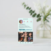 Mode Designer Instagram Mint Moderne Visitenkarte (Stehend Vorderseite)