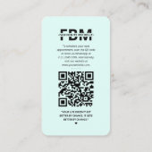 Mode Designer Instagram Mint Moderne Visitenkarte (Rückseite)