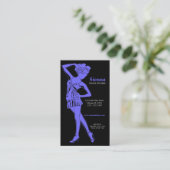 Mode-Designer (Light Slate Blue) Visitenkarte (Stehend Vorderseite)