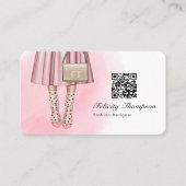 Mode Designer Monogramm-QR-Code Visitenkarte (Vorderseite)