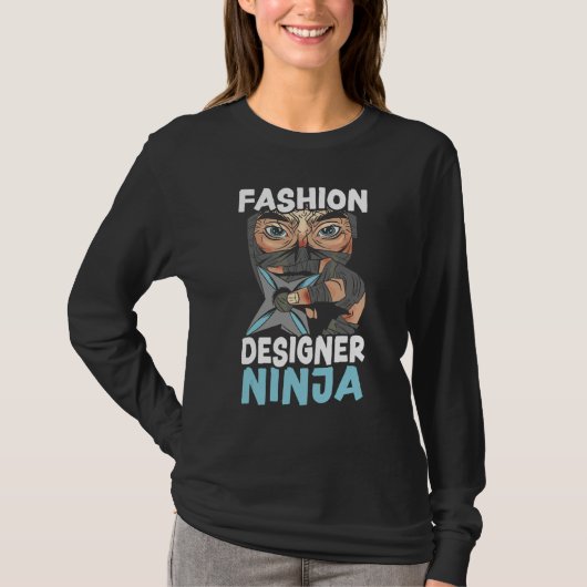 Mode-Designer Ninja Modedesign T-Shirt (Vorderseite)