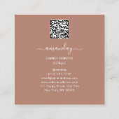 Mode Designer Shop Rose Grau Dress QR Code Quadratische Visitenkarte (Rückseite)