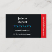 Mode Designer Tailor Dressmaker Chic Visitenkarte (Rückseite)