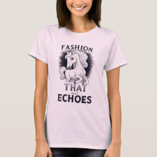 Mode, die widerhallt: Kühnes Weißes Pferd T-Shirt