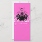 Mode Diva Einladungen, Flyer und Aufkleber Einladung (Rückseite)