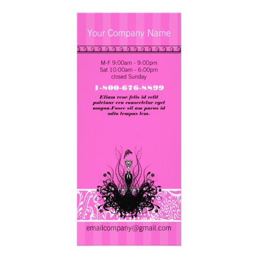 Mode Diva Einladungen, Flyer und Aufkleber Werbekarte (Vorne)