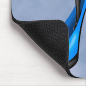 Mode-Diva in blauen Stilettos Mousepad (Ecke)
