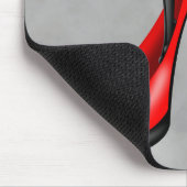 Mode-Diva in roten Stilettos Mousepad (Ecke)