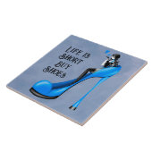 Mode-Diva in Stiletto Blau Fliese (Seite)
