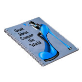 Mode-Diva in Stiletto Blau Notizblock (Rechte Seite)