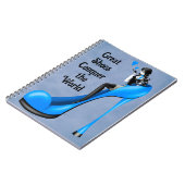 Mode-Diva in Stiletto Blau Notizblock (Linke Seite)