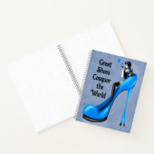 Mode-Diva in Stiletto blau  Notizblock (Innenseite)