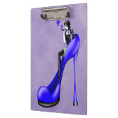 Mode-Diva in Stiletto Dunkelblau  Klemmbrett (Links)