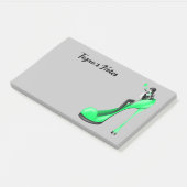 Mode-Diva in Stiletto Grün Post-it Klebezettel (angewinkelt)