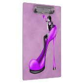 Mode-Diva in Stiletto-Lila Klemmbrett (Rechts)