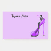 Mode-Diva in Stiletto-Lila Post-it Klebezettel (Vorderseite)