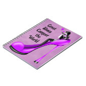 Mode-Diva in Stiletto Notizblock (Linke Seite)