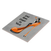 Mode-Diva in Stiletto orange Fliese (Seite)