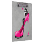 Mode-Diva in Stiletto Pink Klemmbrett (Rechts)