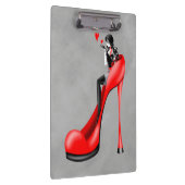 Mode-Diva in Stiletto Rot  Klemmbrett (Rechts)