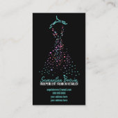 Mode Dress Boutique Shop Händler Blogger Dots Visitenkarte (Rückseite)