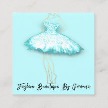 Mode Dress Logo QR Code Glitzer Blue Dress Aqua