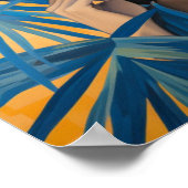 Mode-Druck Blaue Mütze Poster (Ecke)