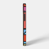 Mode Elemente Memphis Design. Retro-Stil Textur, M iPhone Hülle (Linke Seite)