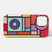 Mode Elemente Memphis Design. Retro-Stil Textur, M iPhone Hülle (Rückseite (Horizontal))