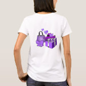 Mode Emoji mit Hut, Tasche und Einkaufen T-Shirt (Rückseite)