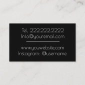 Mode-Entwurf Visitenkarte (Rückseite)