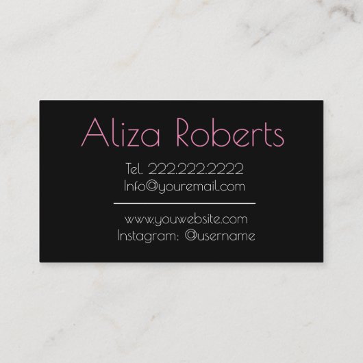 Mode-Entwurf Visitenkarte (Rückseite)