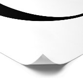 Mode Fashionista, Chic Modern Black & White Art Poster (Ecke)