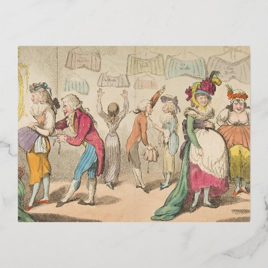 Mode - Foil Holiday Postcard Folien Feiertagspostkarte (Vorderseite)