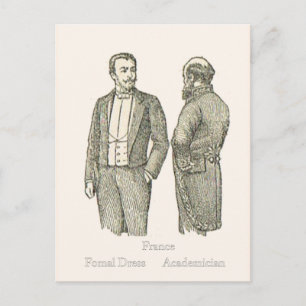 Mode, formales Kleid, 19. Jahrhundert Postkarte