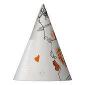 Mode-Frau: Graphic Black Lines Partyhütchen (Links)