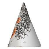 Mode-Frau: Graphic Black Lines Partyhütchen (Rechts)