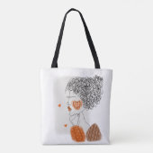 Mode-Frau: Graphic Black Lines Tasche (Rückseite)