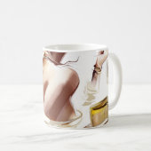 Mode Frau: Stilvolles, zeitgenössisches Portrait. Kaffeetasse (VorderseiteRechts)