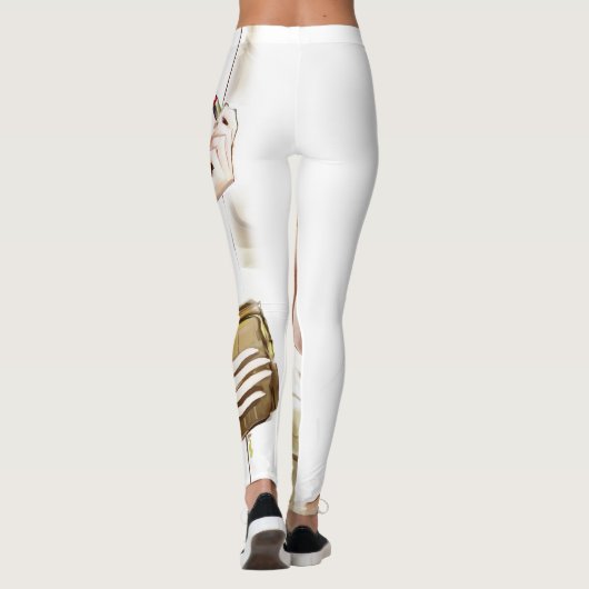 Mode Frau: Stilvolles, zeitgenössisches Portrait. Leggings (Rückseite)