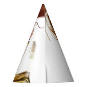 Mode Frau: Stilvolles, zeitgenössisches Portrait. Partyhütchen (Rückseite)