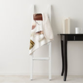 Mode Frau: Stilvolles, zeitgenössisches Portrait. Sherpadecke (Beispiel)