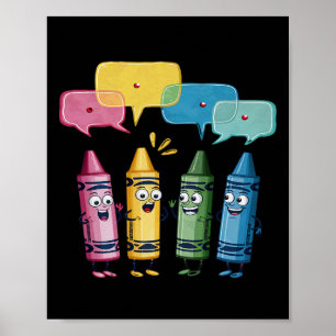 Mode für Frauen Buntstifte Stimmung Farbe Buntstif Poster